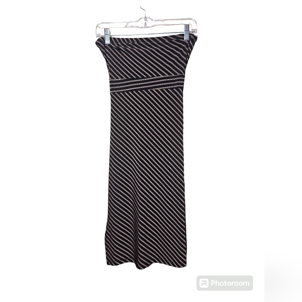 Vintage Y2k glam strapless dress s/m striped dress